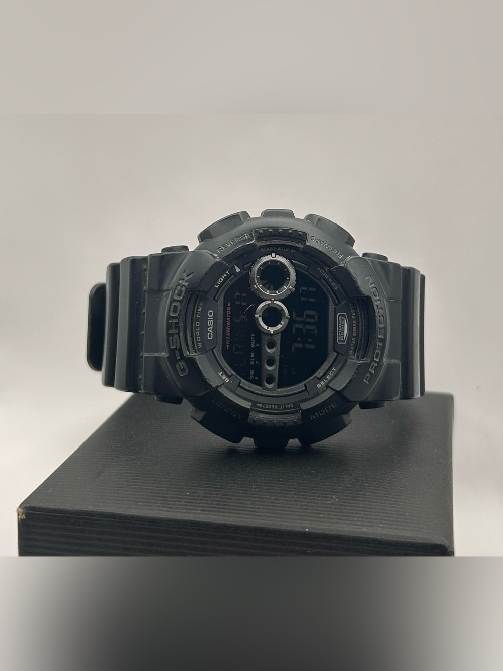Casio G-Shock GD-100 Men’s Black Case Black Resin Strap Digital 52mm Watch